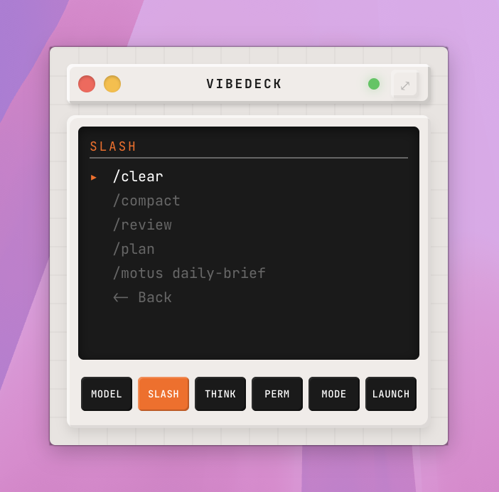 VibeDeck compact mode detail